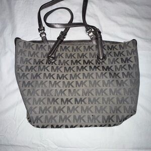 Michael Kors Black and Gray Logo Tote